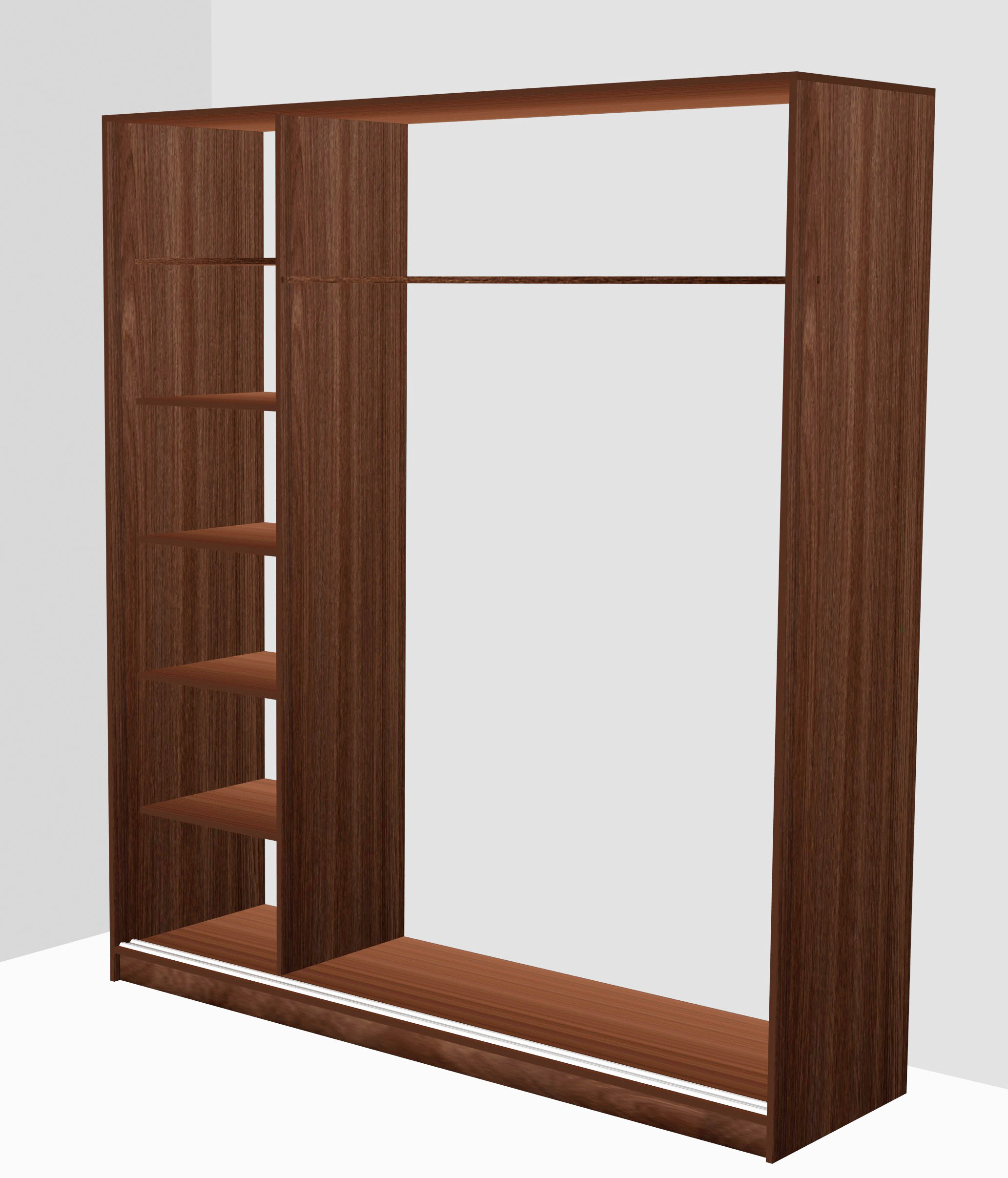 Шкаф-купе "Комфорт-3" Корпус к шкафу-купе ясень шимо темный