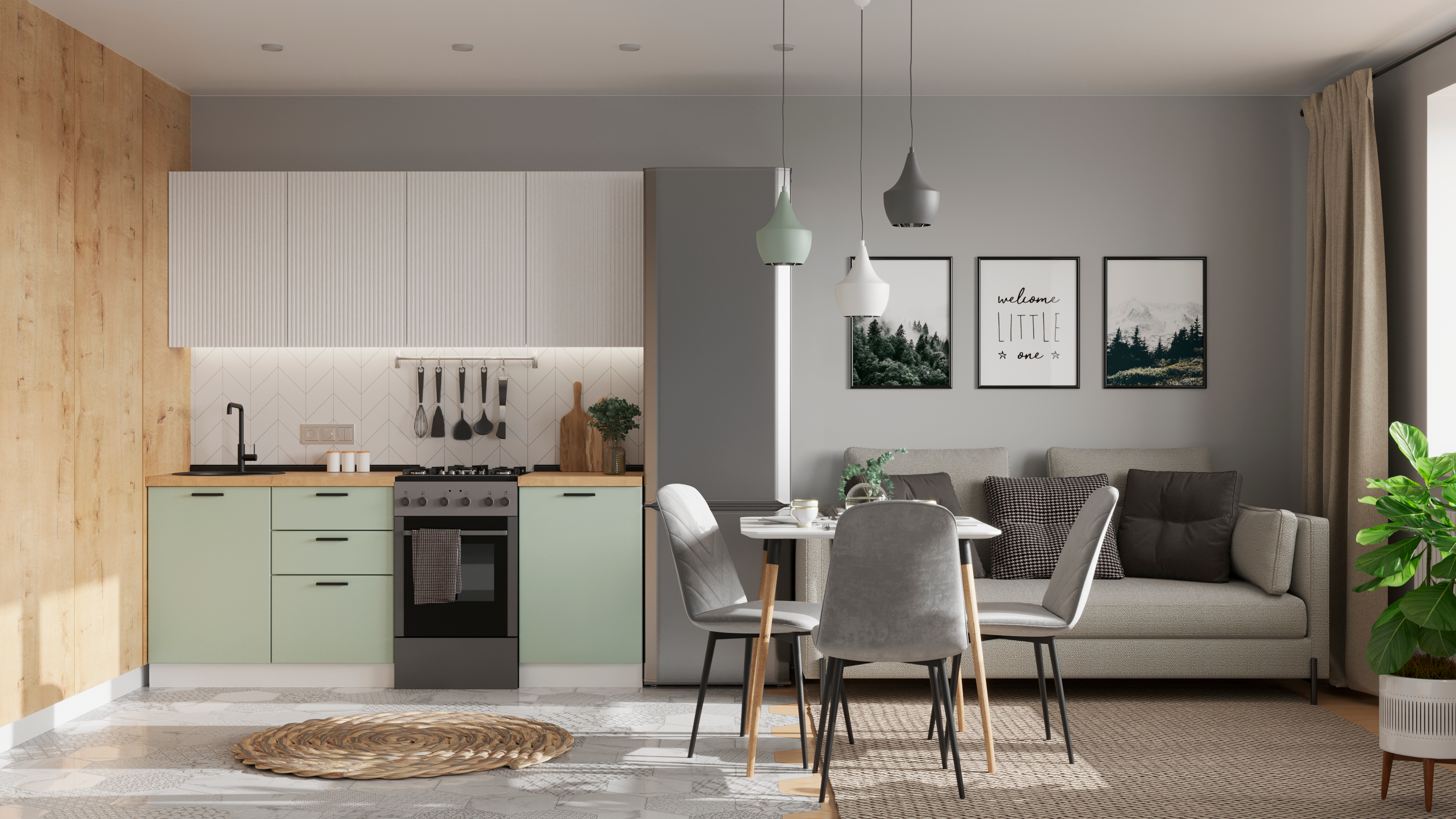 Кухня Norway 2,0 м Green