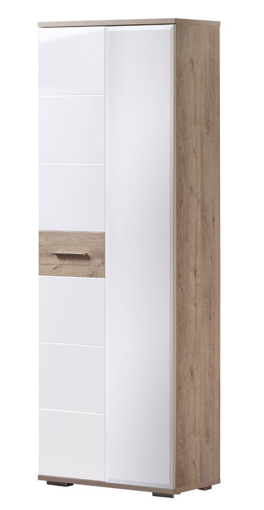 Прихожая "Альфа" Шкаф 2-х дв. для одежды 600 Пикар/бел.глянец