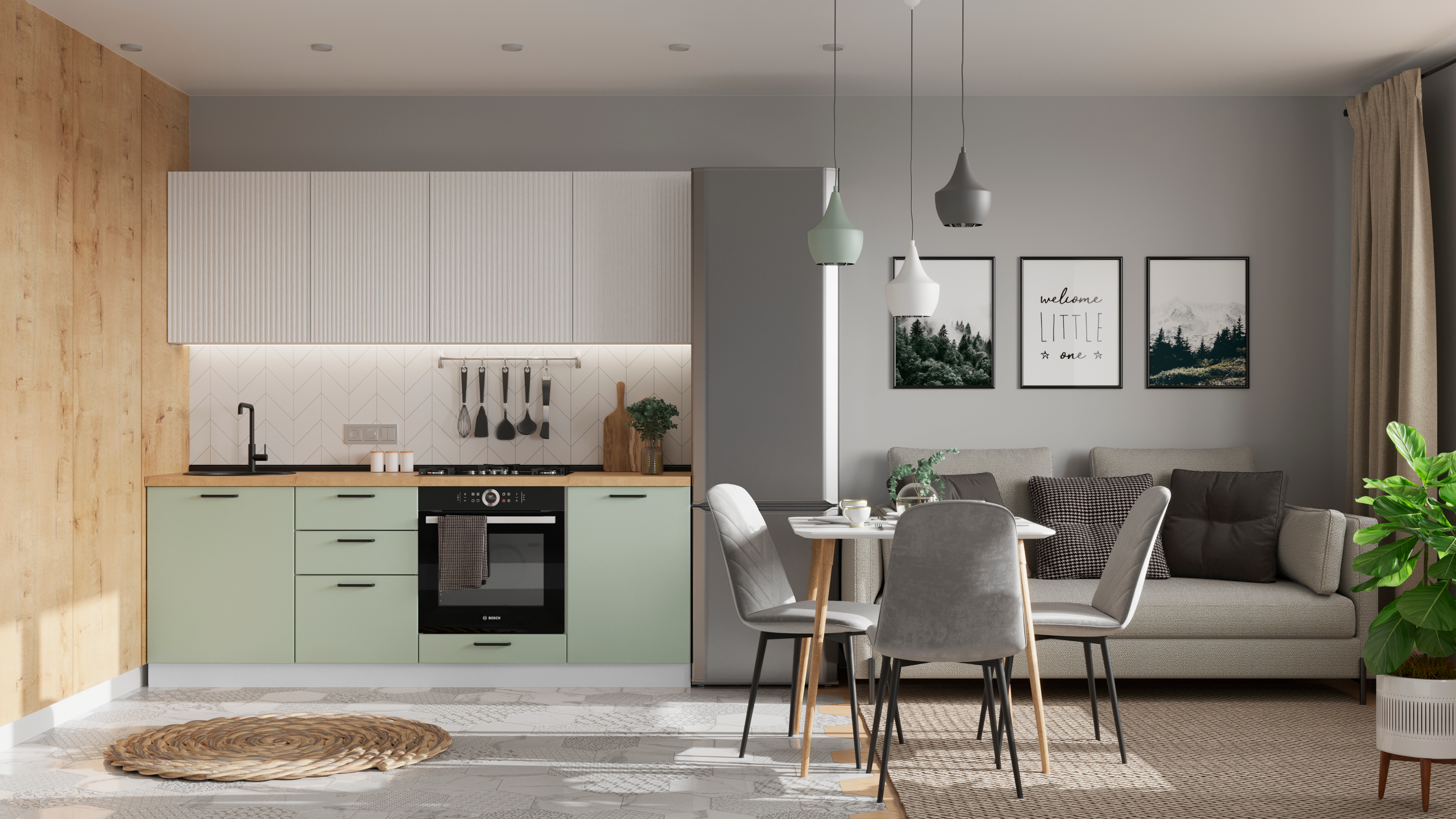 Кухня Norway 2,2 м Green