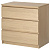 Комод "Твист-мини" 3ящ. Дуб сонома ( БЕЗ ФУРНИТУРЫ)