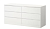 Комод "Твист" Мини  6ящ Белый 1400 мм (БЕЗ ФУРНИТУРЫ)